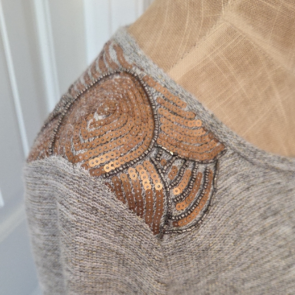 Nine West Knit Sweater with Shoulder Sequins - Picture 3 of 5